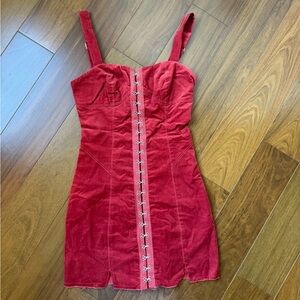 Skylar + Madison Red Velvet Mini Dress Size M